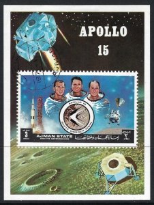 Ajman Mi #BL345:  Apollo 15: Future Projects, 1972 3r CTO. MCV €3