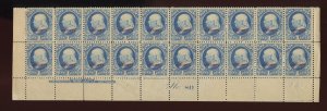 O35xS Navy Dept Official Soft Paper Specimen Plate Block of 20 Stamps P55B