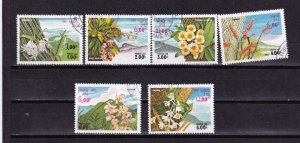 LI04 Laos 1983 Flowers used stamps