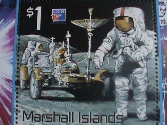 ​MARSHALL ISLAND-1999 SC#709 PHILEXFRANCE'99- FIRST MAN ON THE MOON MNH S/S VF