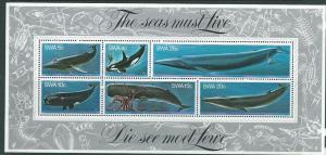 South West Africa #442a Souvenir sheet Whales (MNH) CV$7.00