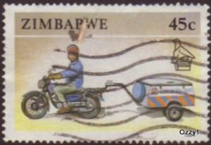 Zimbabwe 1990 Sc#629 Transportation Motor Cycle USED.