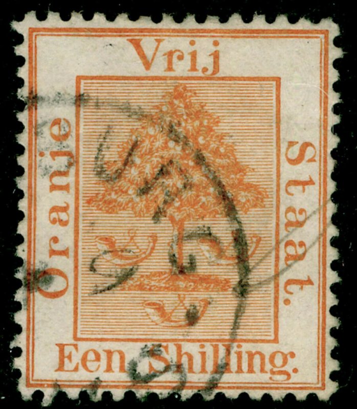 SOUTH AFRICA - Orange Free State SG8, 1s orange-buff, FINE USED.