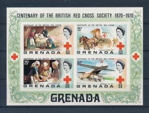 [19498] Grenada 1970 British Red Cross society Imperforated Souvenir Sheet MNH