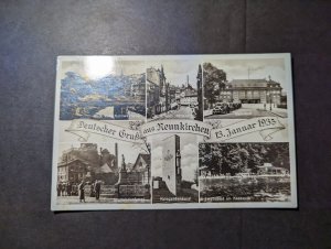 1935 German Saar Region Postcard Cover Saarbrucken to Mannheim Germany