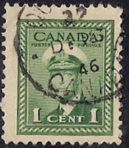 Canada #249 1 cent King George 6 F-VF used