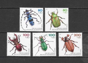 GERMANY #B745-9 BEETLES MNH