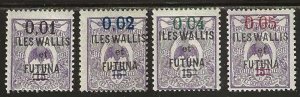 Wallis & Futuna,  29-32,  mint,  hinge remnant,   complete set. 1922.  (f271)