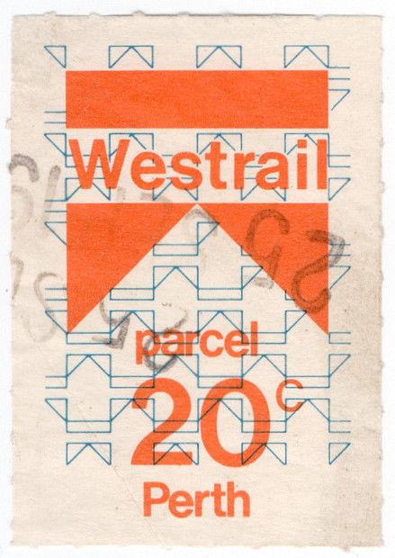 (I.B) Australia - Queensland Railways : Parcel Stamp 20c (Perth)