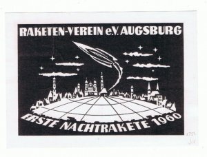 1961 German Rocket flight postcard