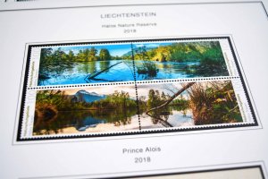 COLOR PRINTED LIECHTENSTEIN 2011-2020 STAMP ALBUM PAGES (66 illustrated pages)