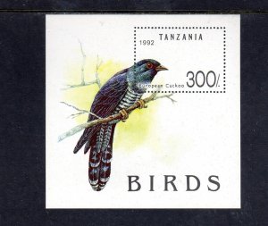 TANZANIA #985 1992 BIRDS MINT VF NH O.G S/S aa