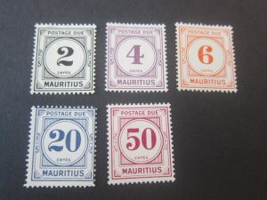 Mauritius 1966 Sc J8-10,J12-13 MH
