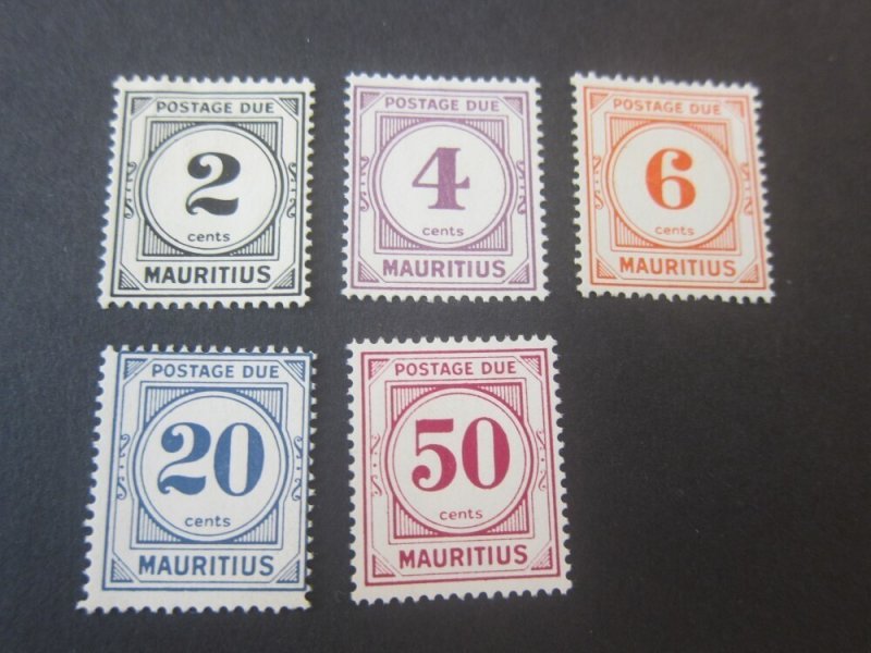 Mauritius 1966 Sc J8-10,J12-13 MH