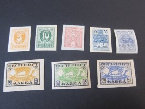 Estonia 1919 Sc 29-33,35-7 MH