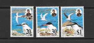 BIRDS - BRUNEI #501-3  MNH