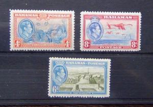 Bahamas 1938 set of 3 MM SG 158 - 160 4d 6d 8d MM 