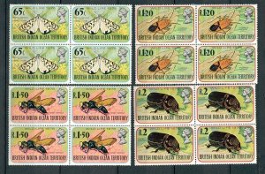 British Indian Ocean Territory #86 - 89 set of MNH blocks of 4