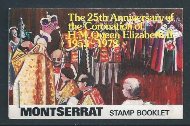 Montserrat #388b NH Coronation Complete Booklet of 4 Panes