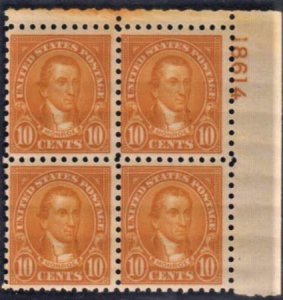 US 591 Fine Mint NH Plate Block - Pristine! cv $750