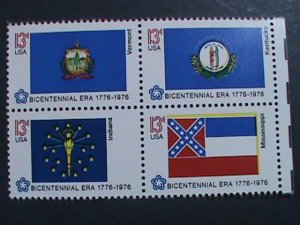 ​UNITED STATES -1976 PROMOTION- STATE FLAGS MNH  BLOCK  WE SHIP TO WORLD WIDE