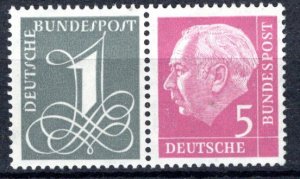 Germany Bund Scott # 737A, 704, mint nh, se-tenant, W17X