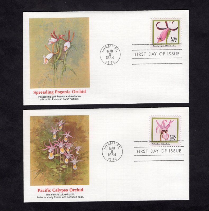 2076-2079 American Orchids, set/4 FDC Fleetwood