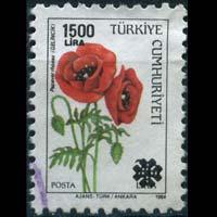 TURKEY 1990 - Scott# 2480 Poppy Flowers 1500l Used