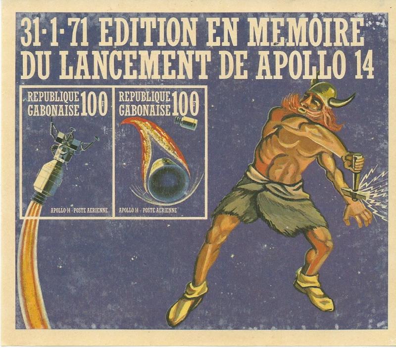 Gabon #C108 Apollo 14 Souvenir Sheet Imperf (MNH)  CV $7.50