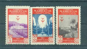 Spanish Morocco sc# B14-16 mh cat value $1.50