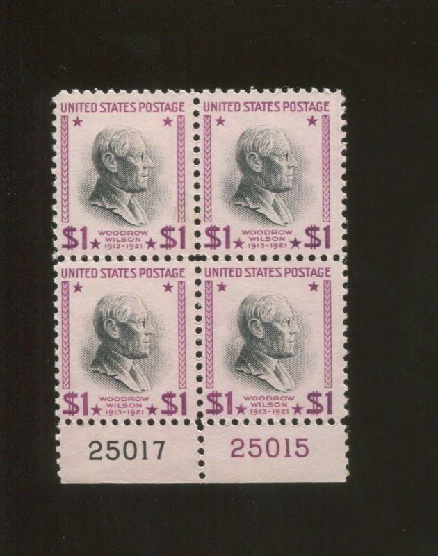 United States Postage Stamp #832g MNH Plate No. 25017 25015 Block of 4  