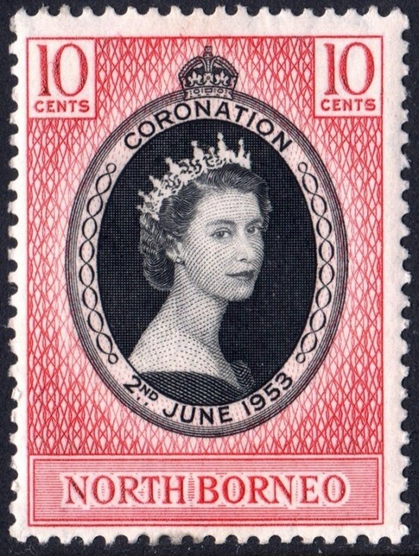 North Borneo SC#260 10¢ Coronation of Queen Elizabeth II (1953) MH