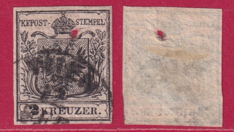 Austria - 1850 - Scott #2 - used - Coat of Arms - space filler