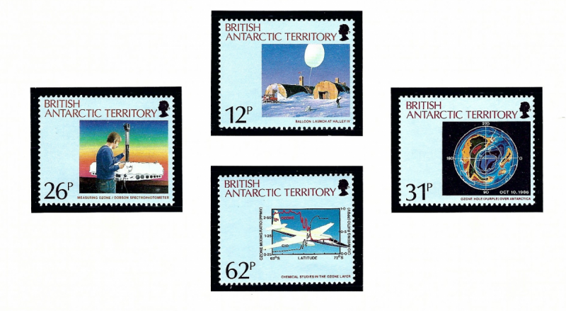 British Antarctic Territory 176-79 MNH 1991 Anarctic Ozone Hole