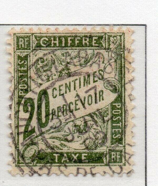 France 1893 Postage Due Issue Fine Used 20c. 313325