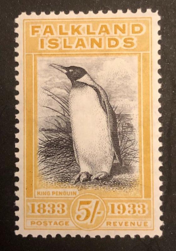 TangStamps: Falkland Island Penguin Stamp Scott #75 SG #136, Mint OG LH