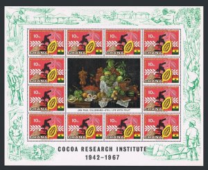 Ghana 323-326, 326a sheets, MNH. Mi 334-337,Bl.30. Cocoa production, 1968.Beans.