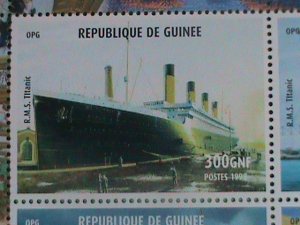 1998-GUINEA STAMP-R.M.S. TITANIC- MINT-NH FULL STAMP SHEET