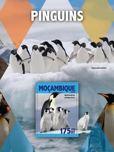 MOZAMBIQUE 2016 SHEET PENGUINS BIRDS