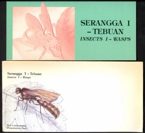 MALAYSIA 1991 WASPS INSECTS Presentation Pack Set Sc 438-441 MNH