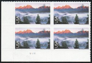 US #C147 PLATE BLOCK, face $3.93, VF/XF mint never hinged, high value airmail...