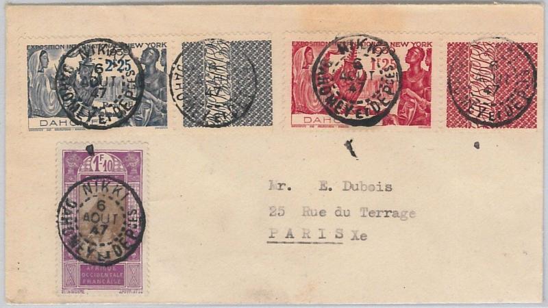 French Colonies: Dahomey -  POSTAL HISTORY - COVER to FRANCE 1947