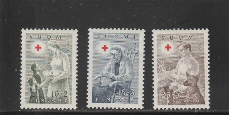 Finland  Scott#  B123-5  MNH  (1954 Red Cross)