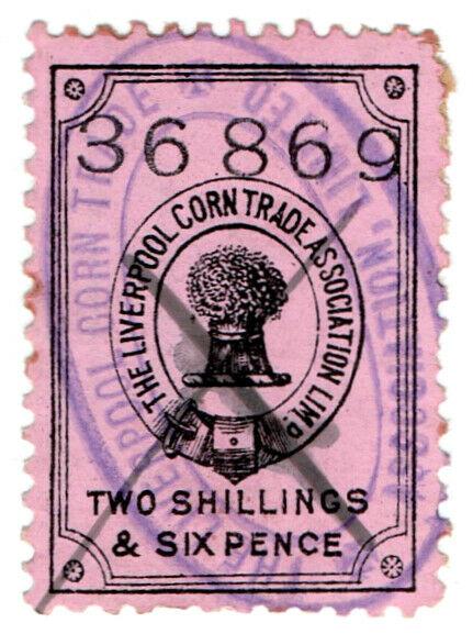 (I.B) Liverpool Corn Trade Association : Fee Stamp 2/6d