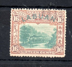 Labuan 1900 16c green & chestnut SG116 fine used Train WS19342