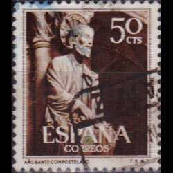 SPAIN 1954 - Scott# 799 Holy Year 50c Used