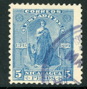 Nicaragua 1899 Justice 5P Seebeck Scott 120 VFU Z767