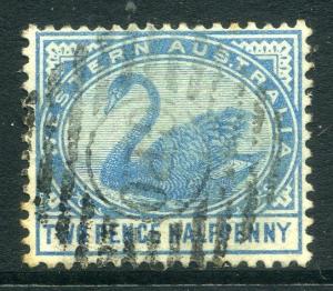 WESTERN AUSTRALIA;  1885-93 Swan Type Crown CA issue fine used 2.5d value