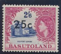 Basutoland  SG 66   Mint  Very Light Hinge trace  - Opt surcharge Type I 