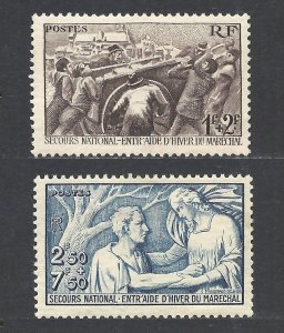 France 1941 Surtax for Petain's Relief Fund (2v Cpt) MNH CV$14